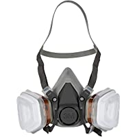 3M 6002 C1 Semimáscara respiradora reutilizable para pintura con doble filtro- Protección respiratoria- Peso facial 82…